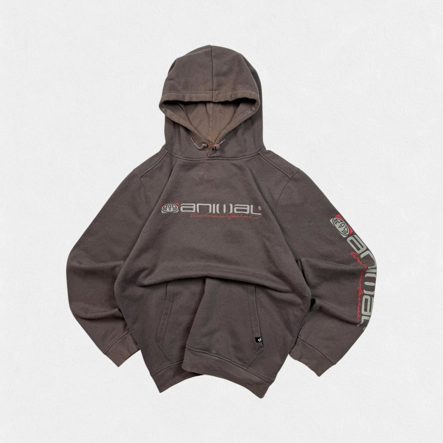 Vintage Animal spell out hoodie (L)