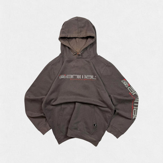 Vintage Animal spell out hoodie (L)