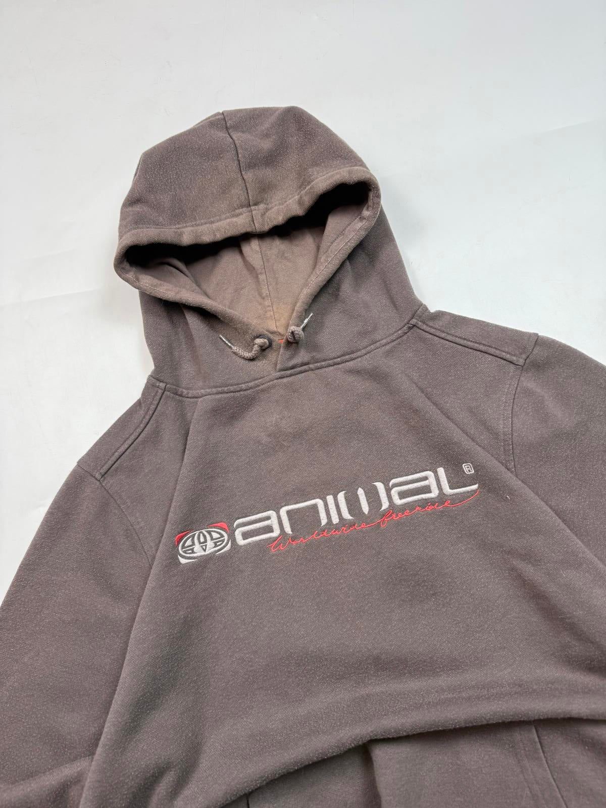 Vintage Animal spell out hoodie (L)