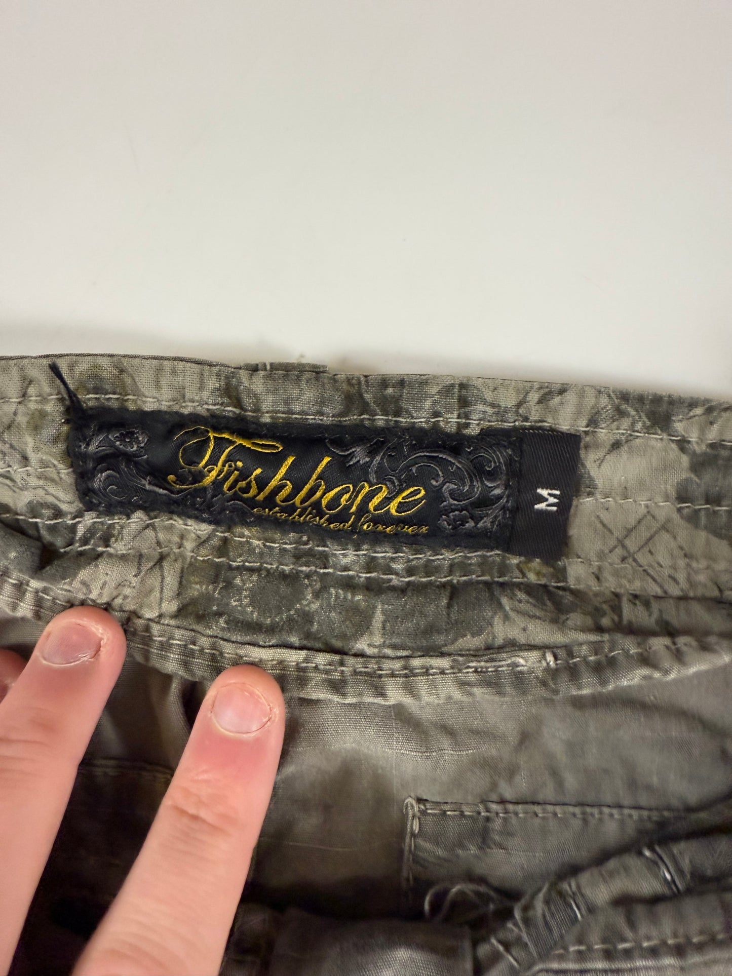 Vintage Fishbone camo baggy cargo pants (W34)
