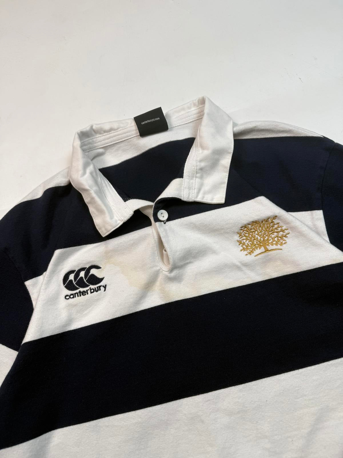 Vintage Canterbury striped rugby polo shirt (L)