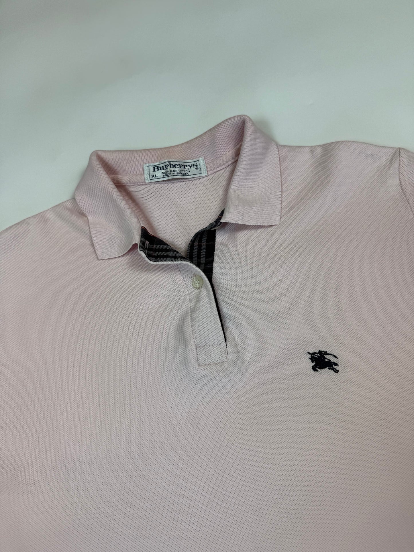 Vintage 90s Burberry s/s polo shirt (M)