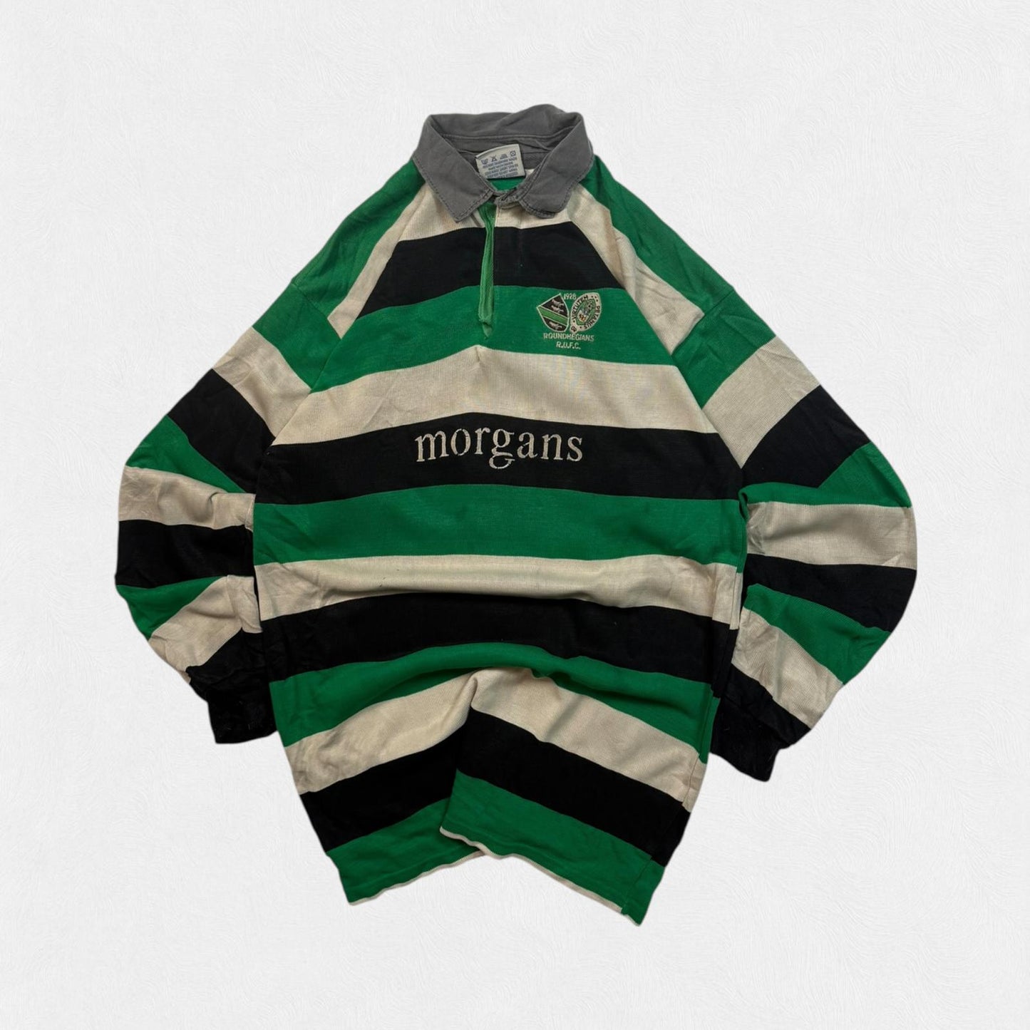 Vintage 80s Roundhegians Leeds rugby union shirt (XL)