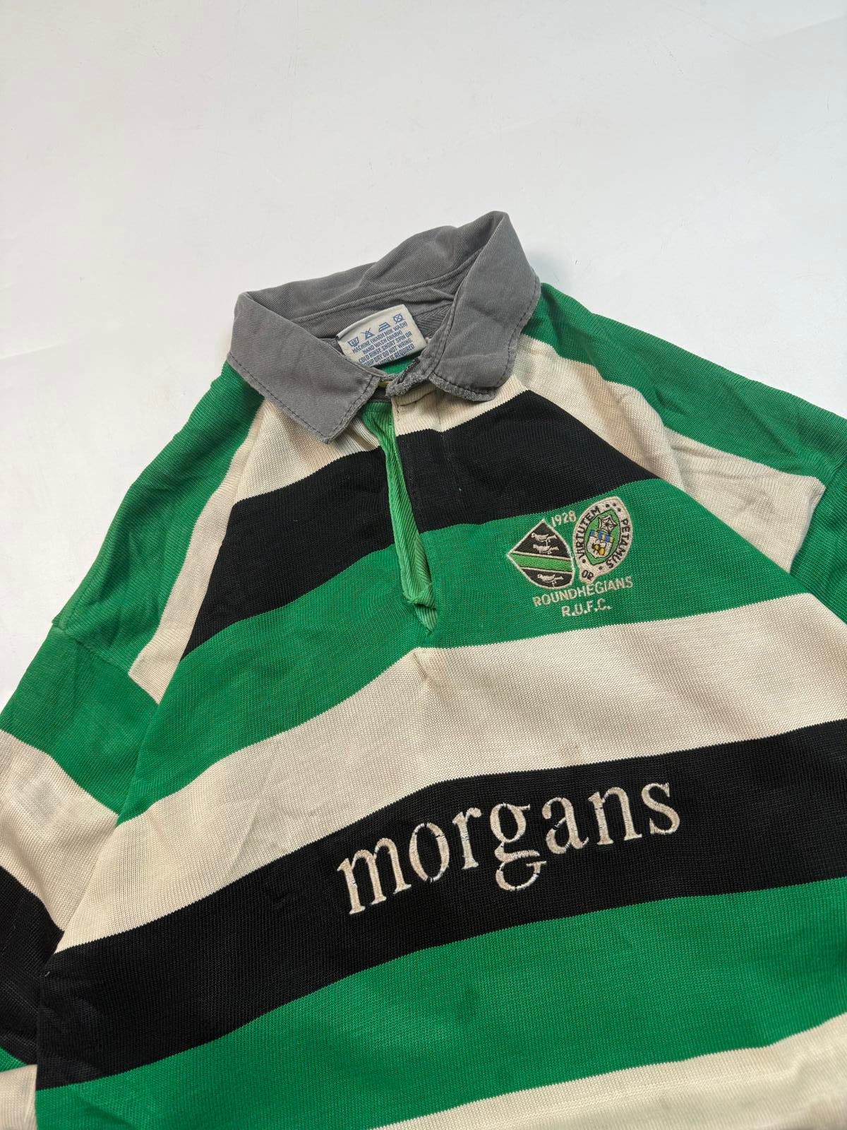 Vintage 80s Roundhegians Leeds rugby union shirt (XL)