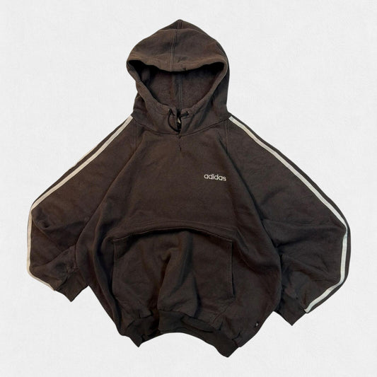 Vintage 90s adidas originals side stripe hoodie (L)