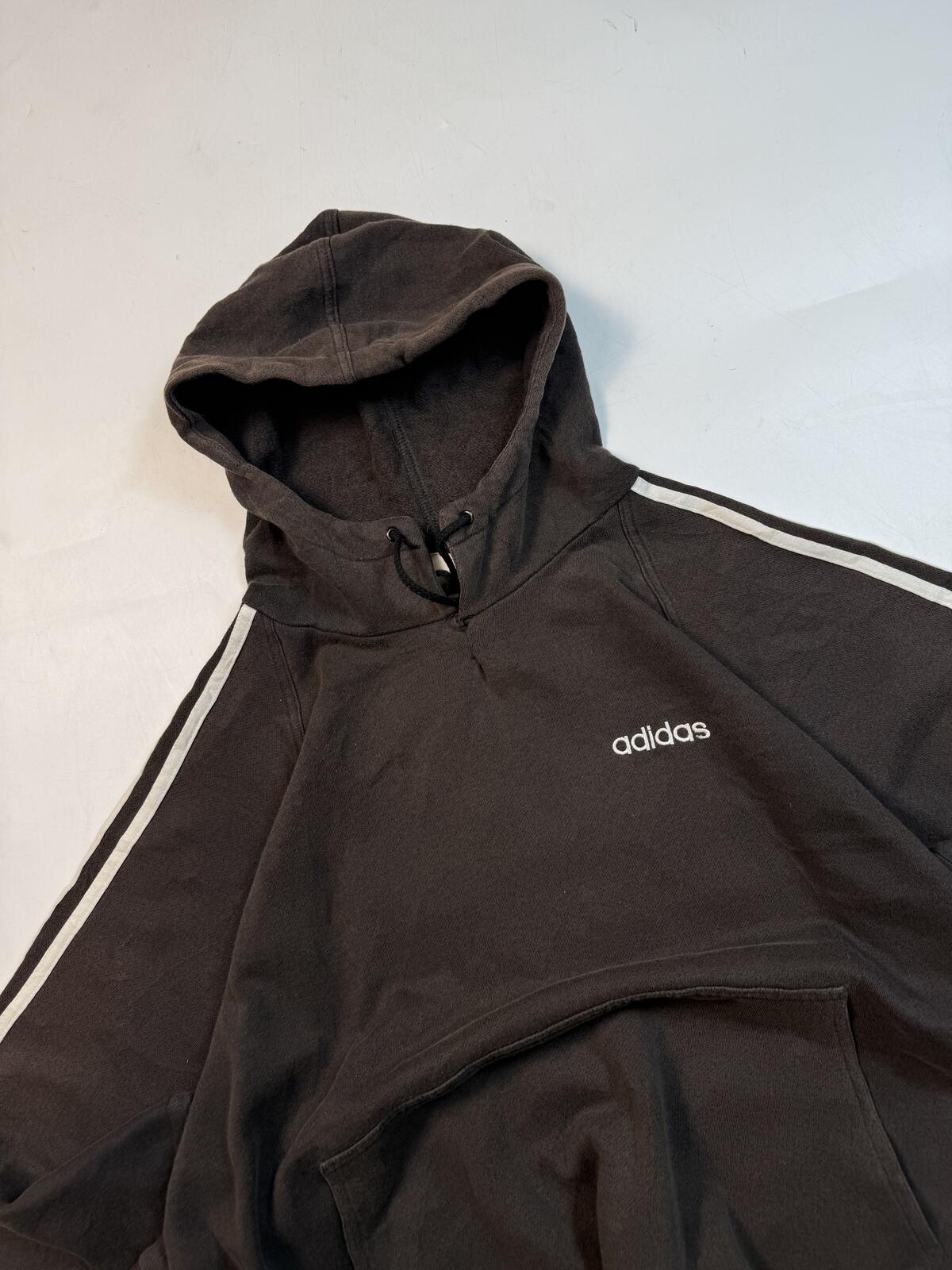 Vintage 90s adidas originals side stripe hoodie (L)