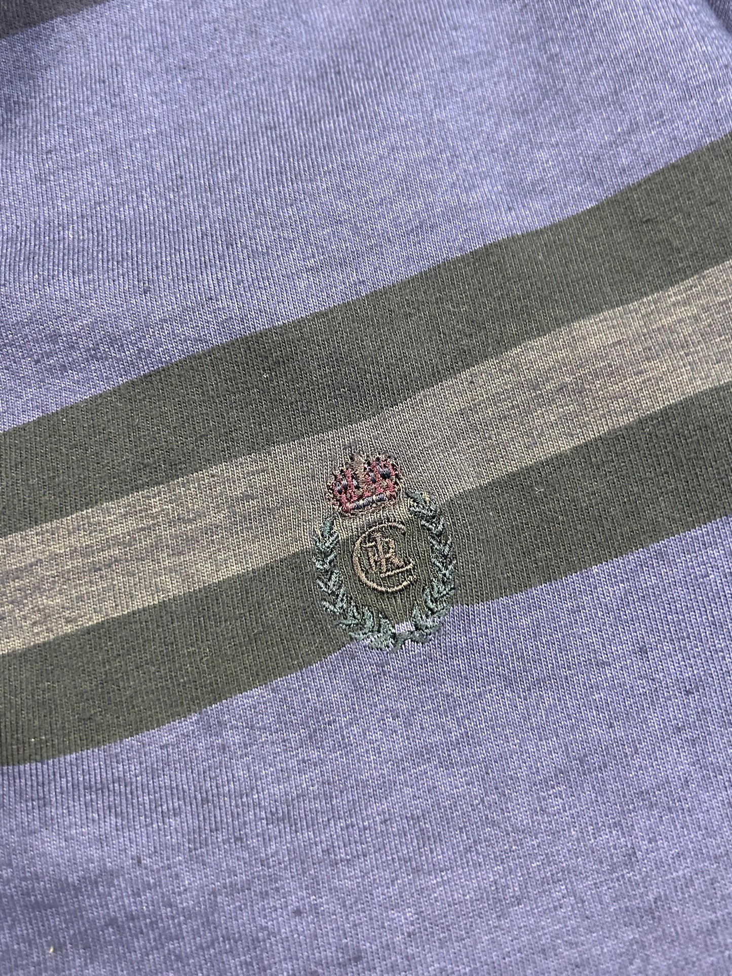 Vintage Chaps striped rugby polo shirt (L)