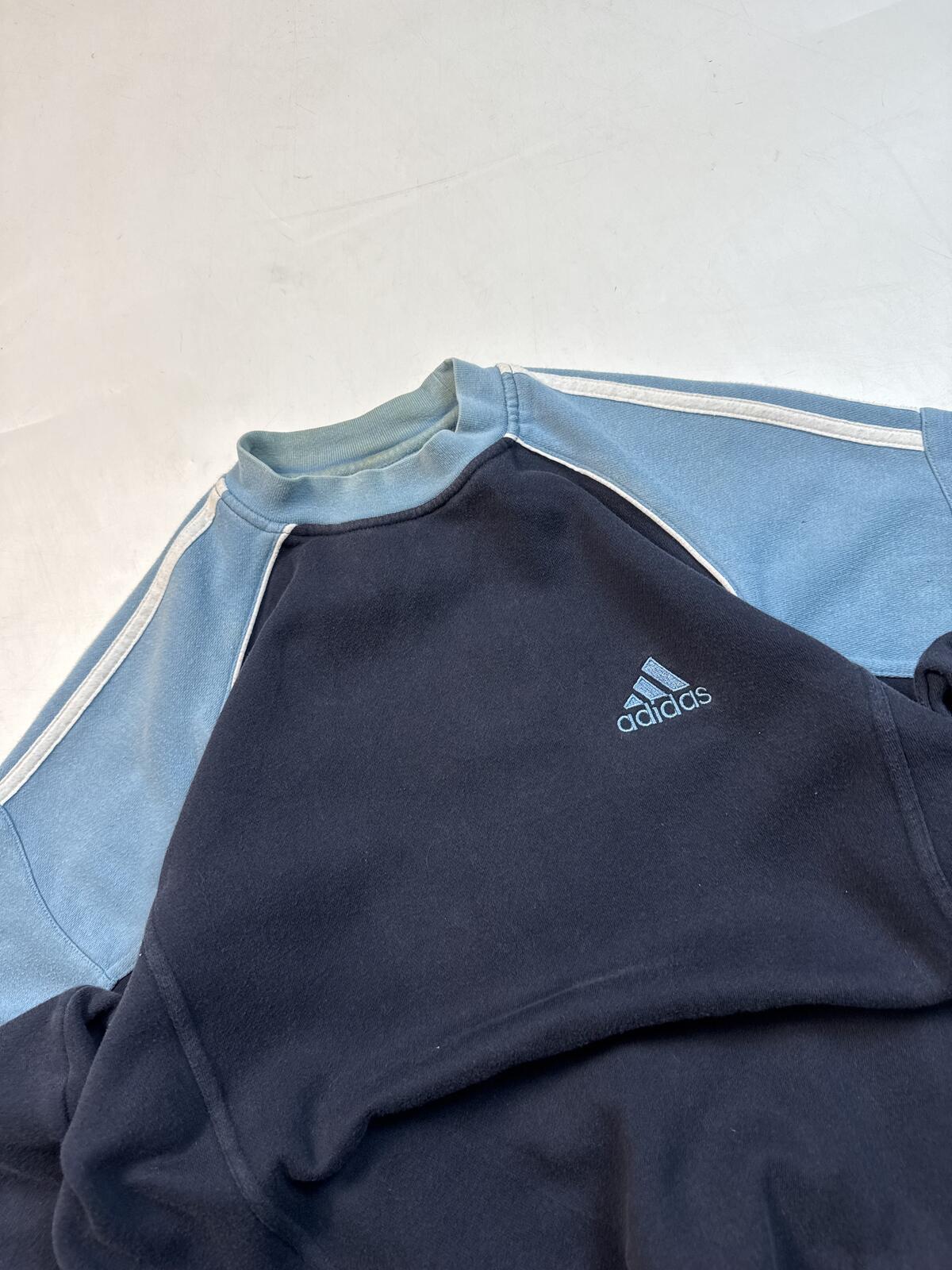 Vintage Y2K Adidas colour block sweatshirt (XS)