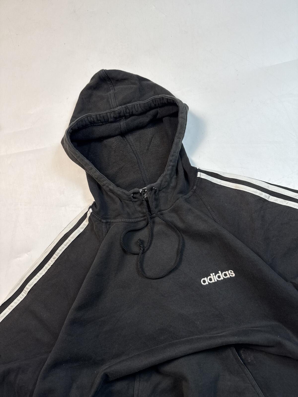Vintage 90s adidas originals side stripe hoodie (M)