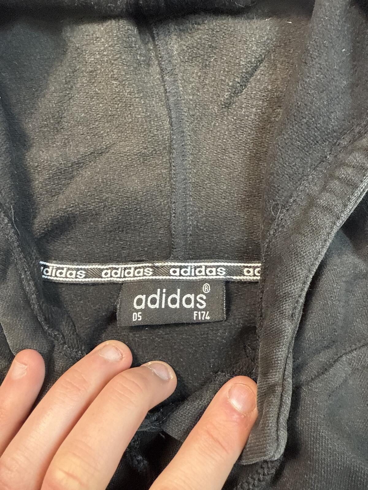 Vintage 90s adidas originals side stripe hoodie (M)