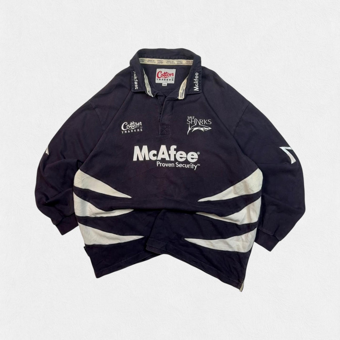 Vintage Sale Sharks 2006/07 Cotton Traders rugby shirt (XXL)
