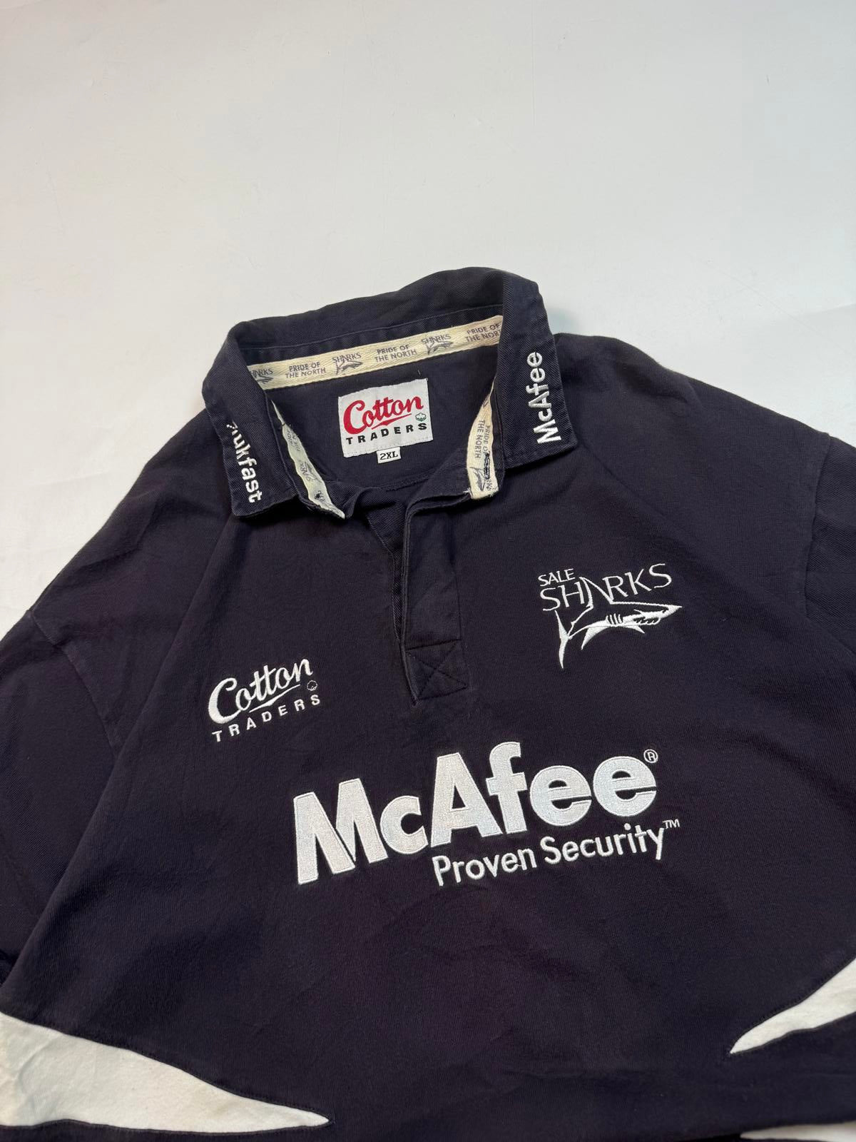 Vintage Sale Sharks 2006/07 Cotton Traders rugby shirt (XXL)