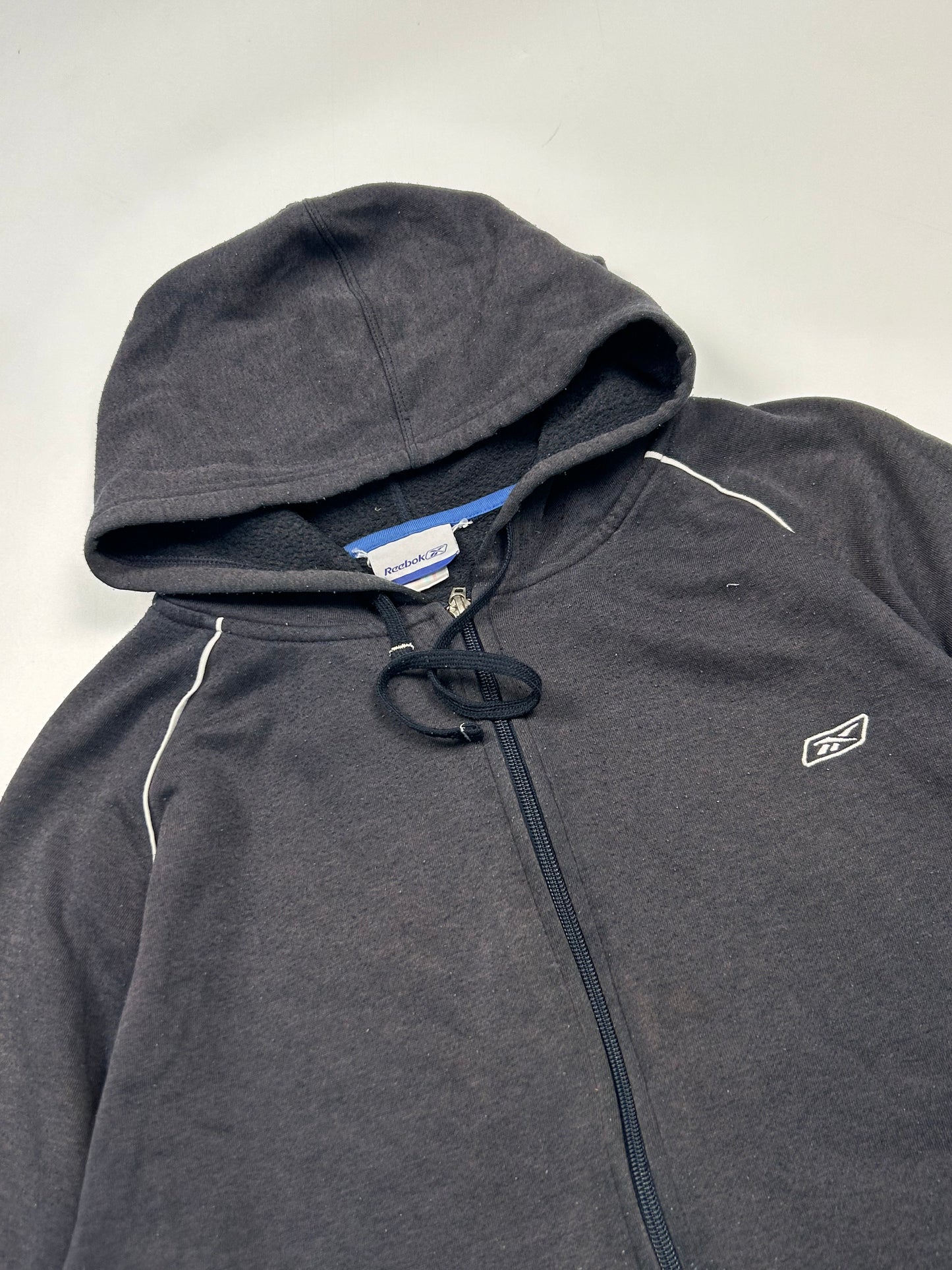 Vintage Reebok small logo full zip hoodie (XL)