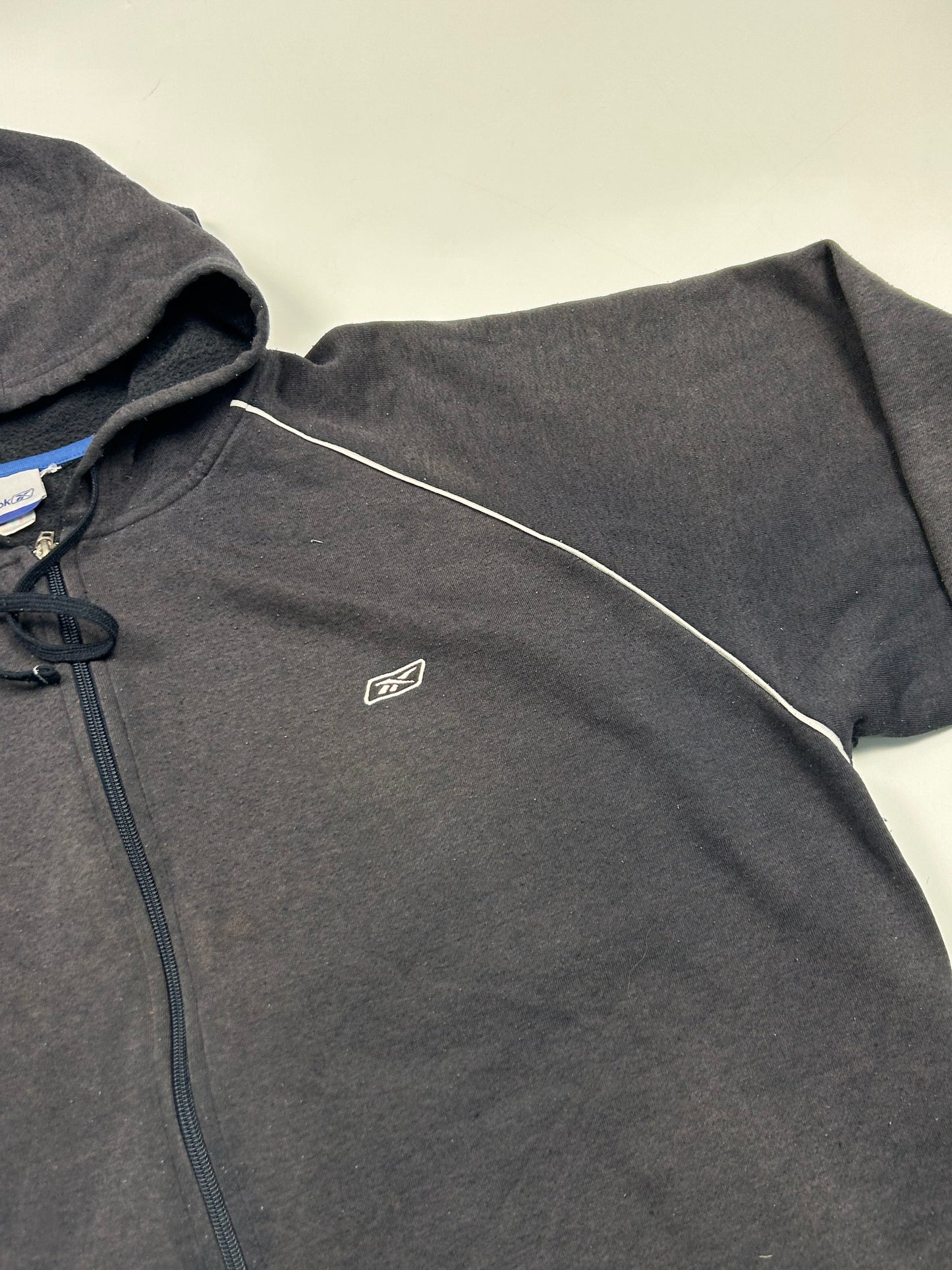 Vintage Reebok small logo full zip hoodie (XL)