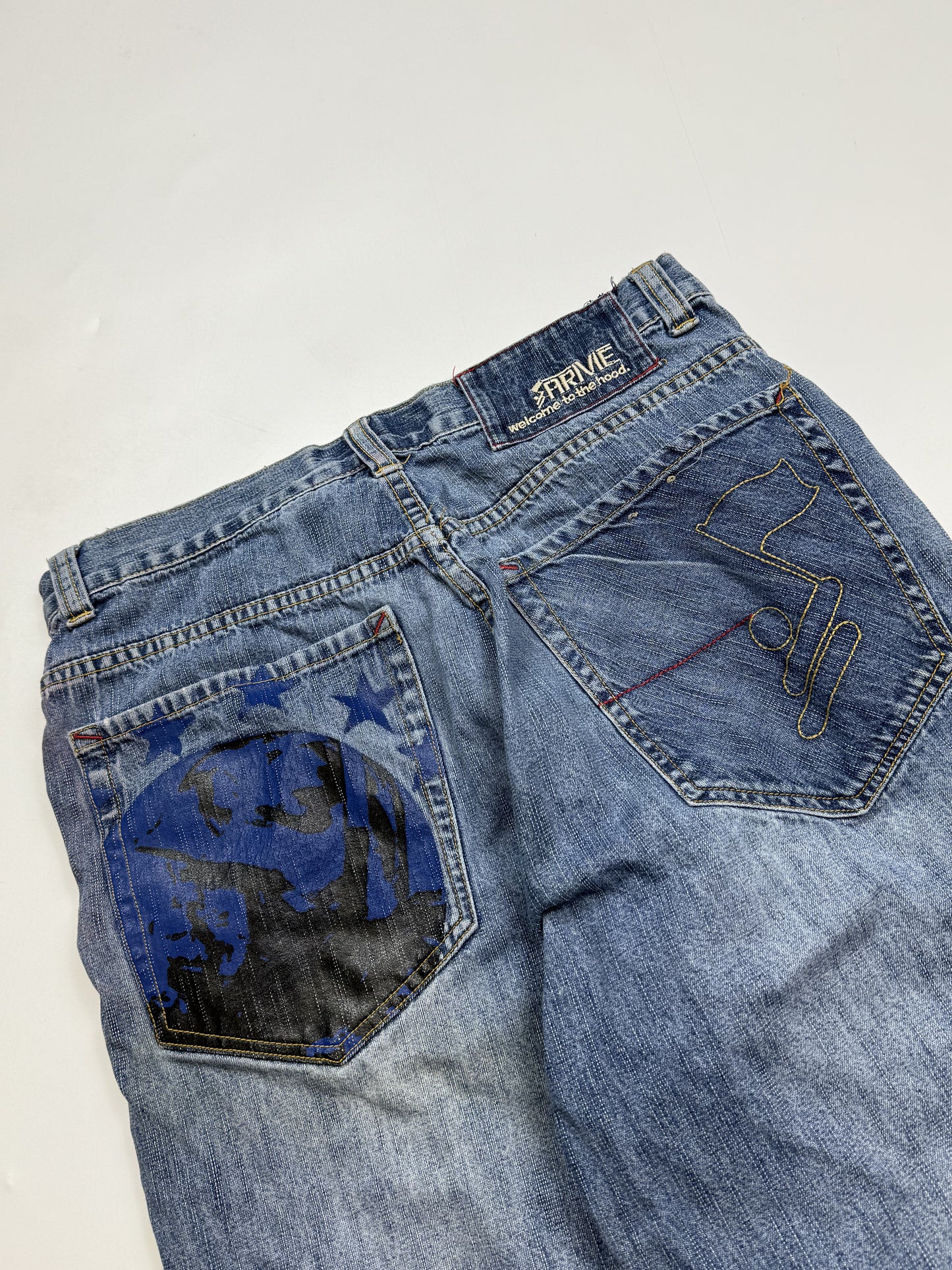 Vintage ARME Welcome to the hood baggy jeans (W32)