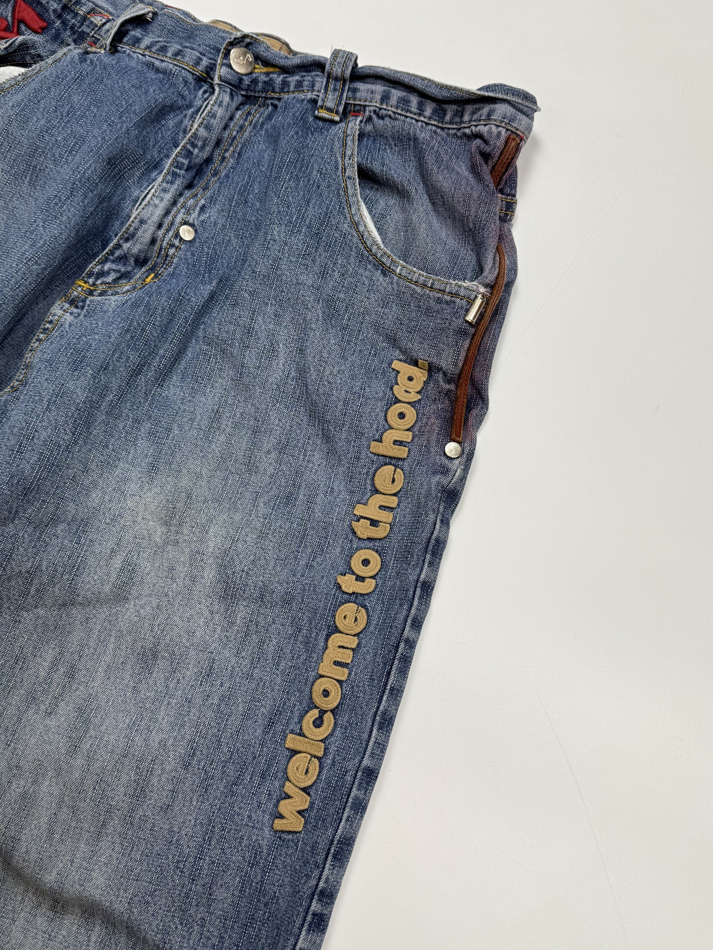 Vintage ARME Welcome to the hood baggy jeans (W32)