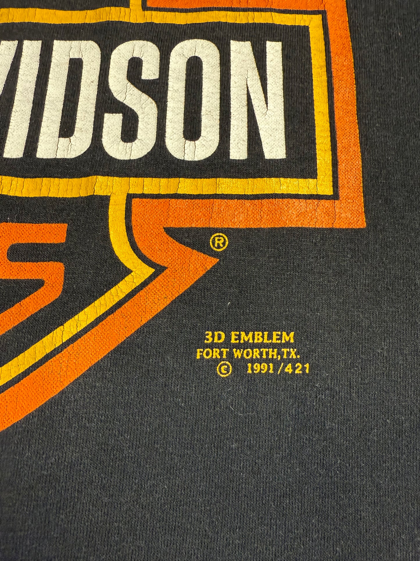 Vintage 90s Harley Davidson 3d emblem 1991 tee (XL)