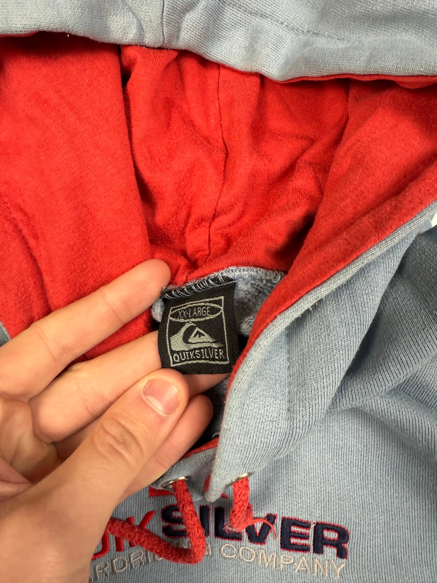 Vintage Y2K Quiksilver spell out hoodie (L)