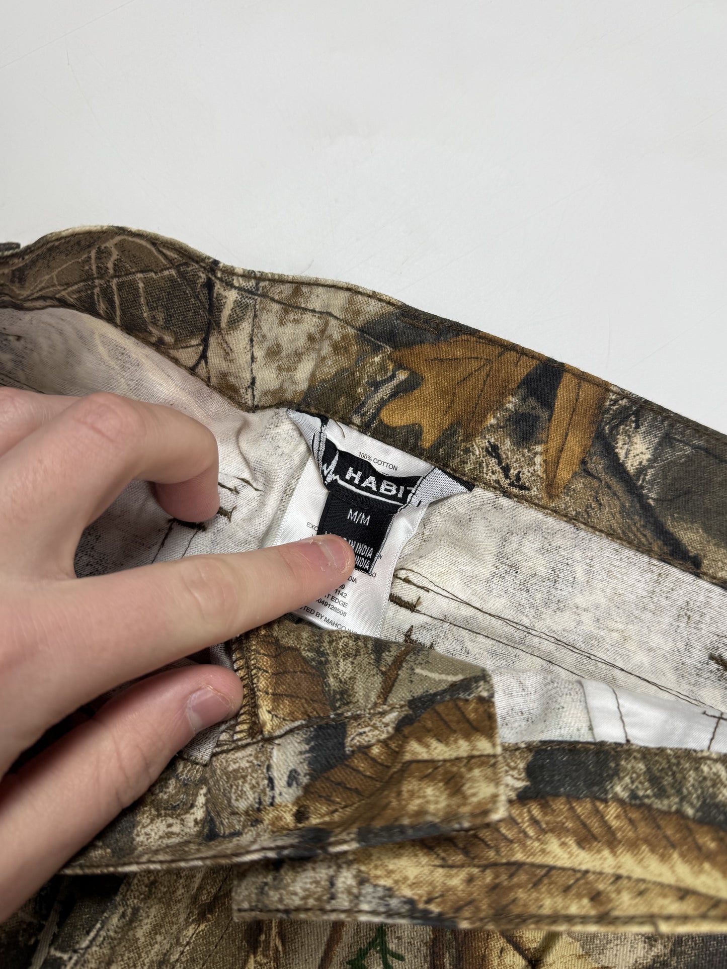 Real tree camo baggy cargo pants (W34)