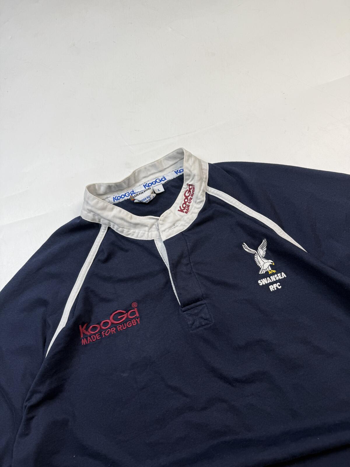 Vintage 2000s Swansea Kooga rugby union shirt (L)