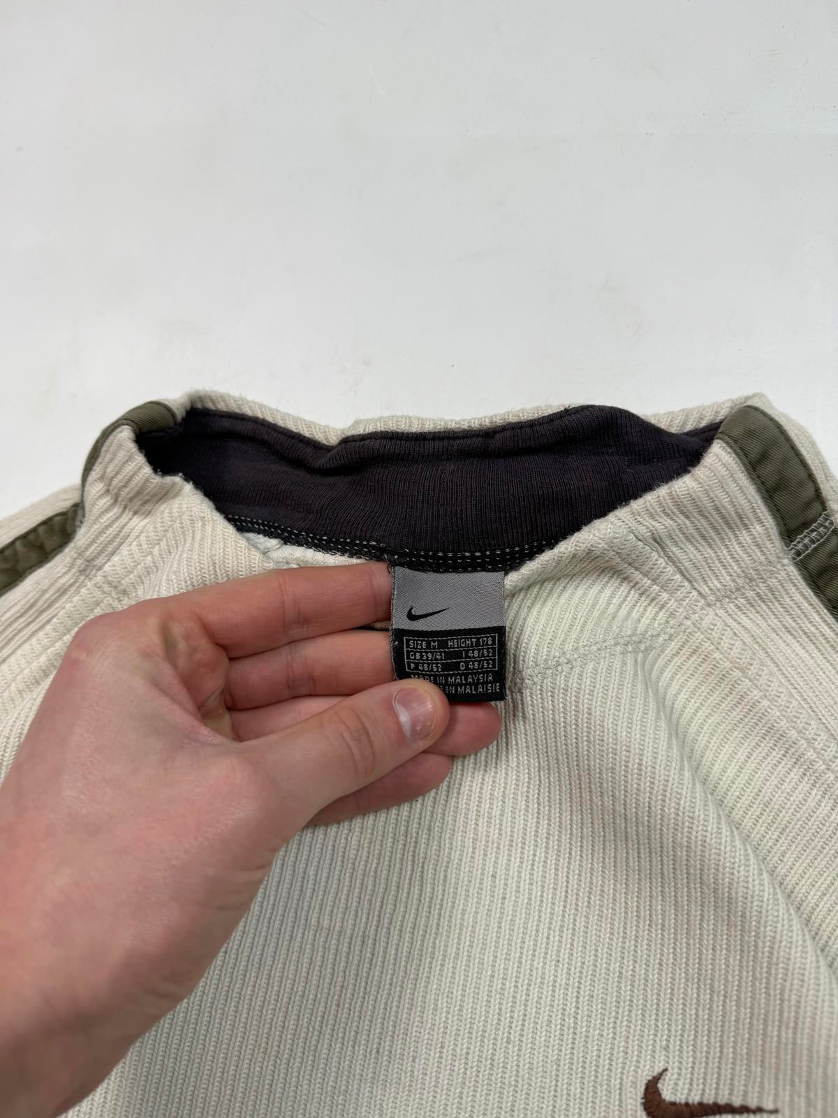 Vintage Nike mini swoosh ribbed sweatshirt (M)