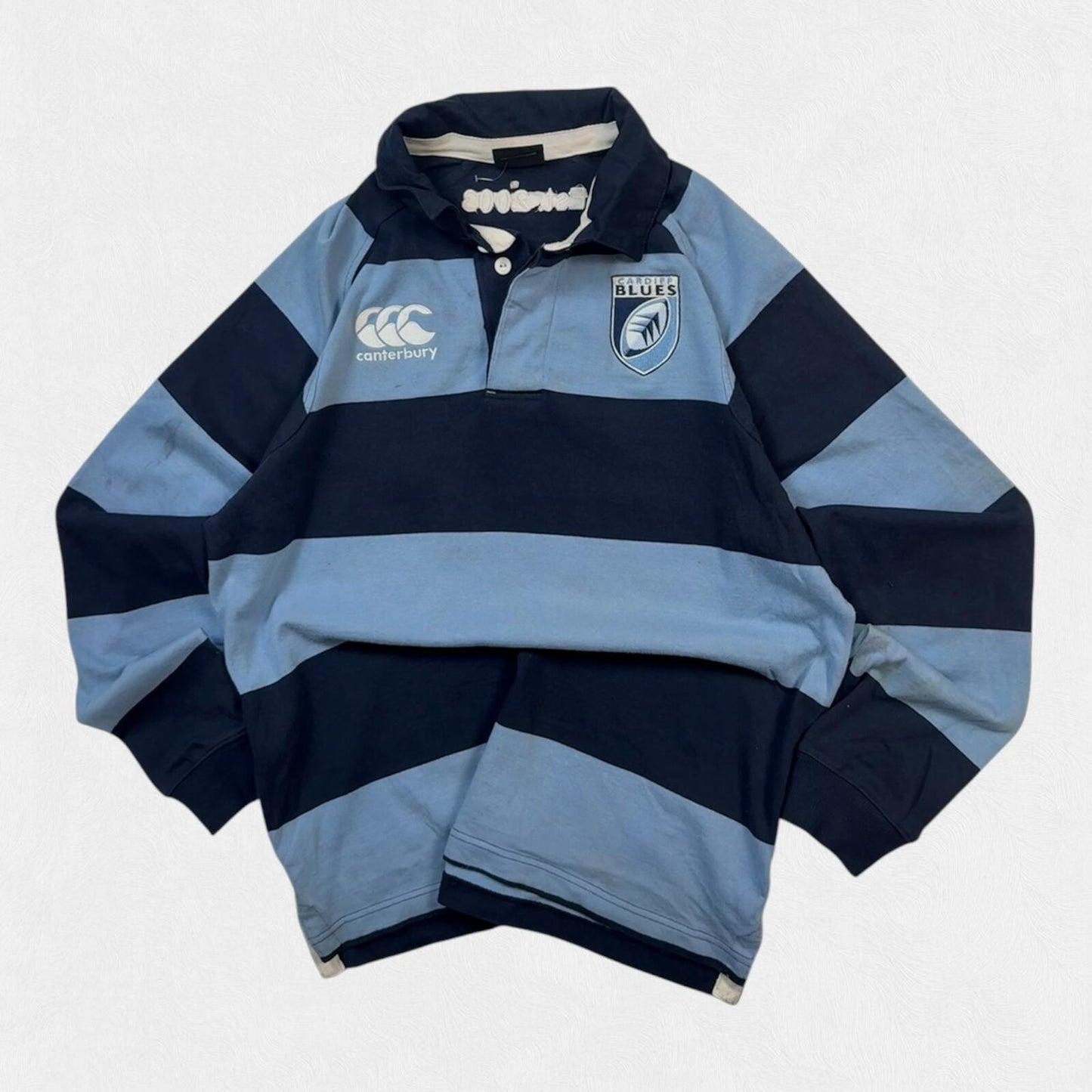 Vintage Cardiff Blues Canterbury rugby union shirt (S)