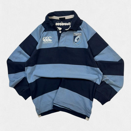 Vintage Cardiff Blues Canterbury rugby union shirt (S)