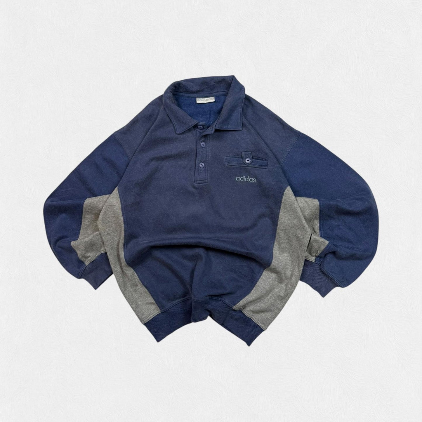 Vintage 90s adidas originals collared sweatshirt (XL)