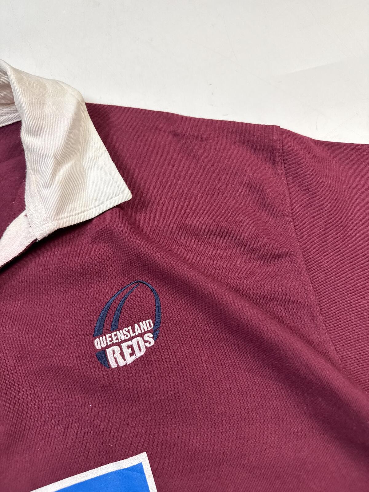 Vintage Queensland reds 2001 training rugby union shirt (XXL)