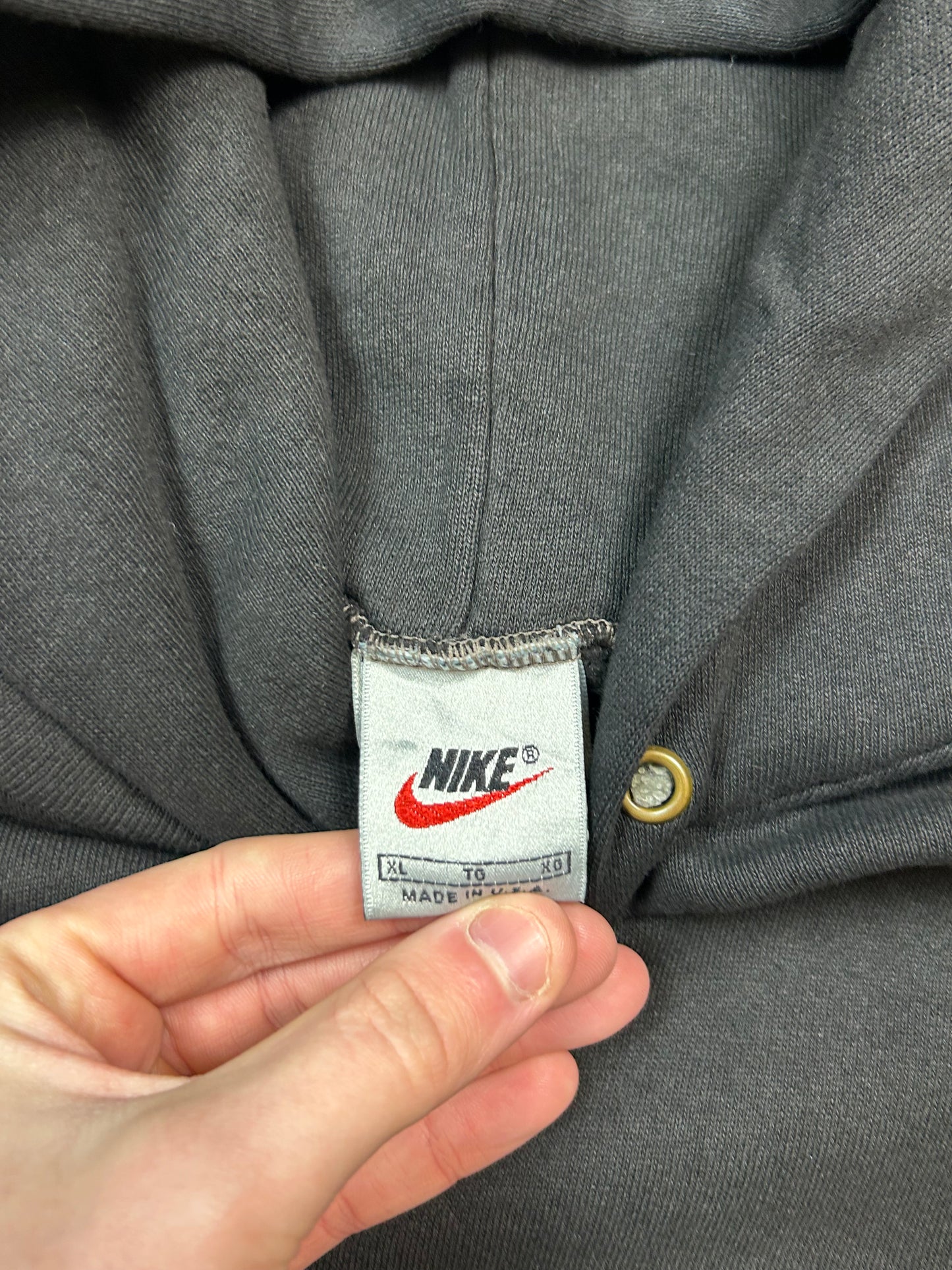 Vintage 90s Nike mini swoosh hoodie (XL)
