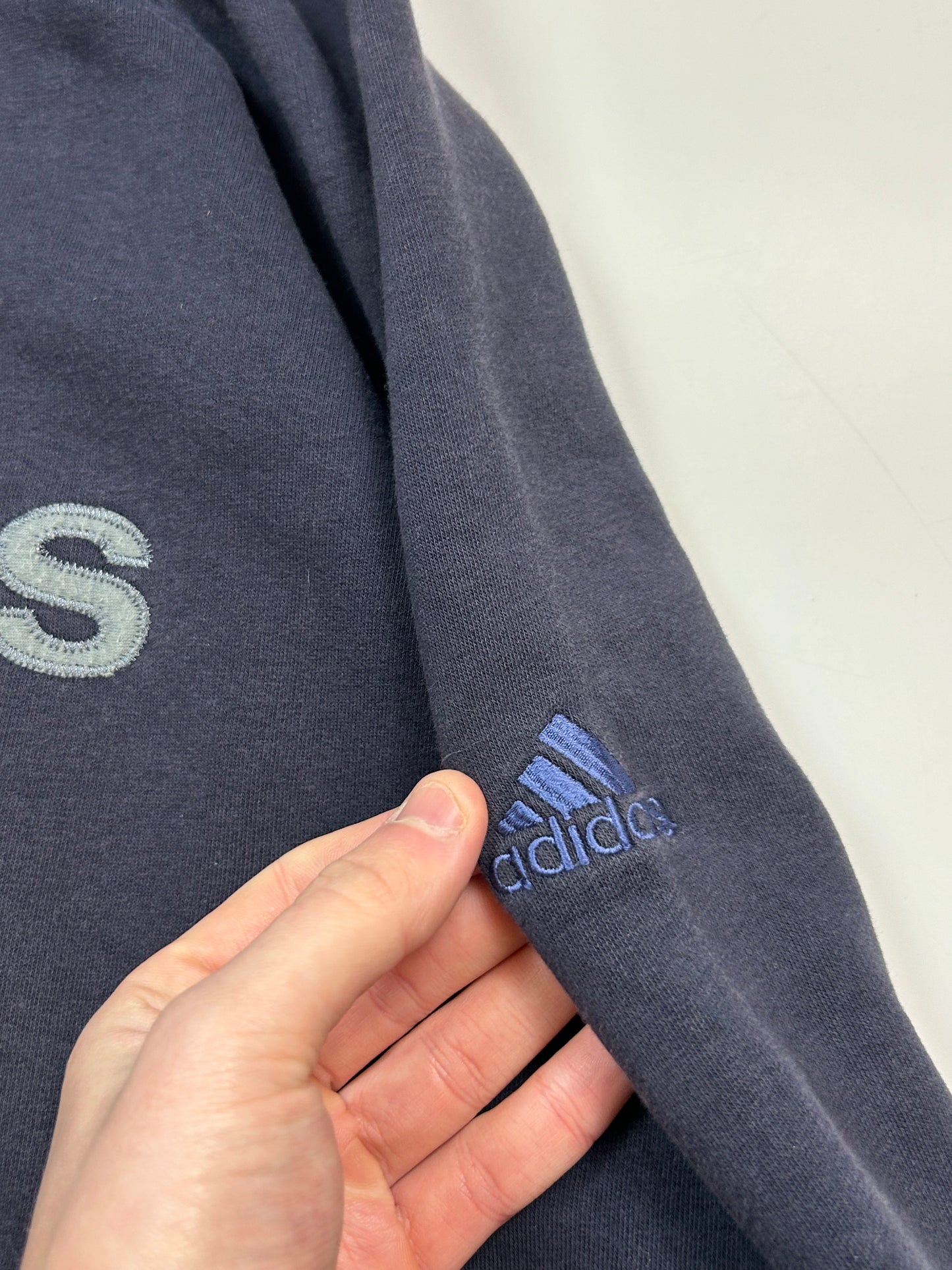 Vintage Adidas spell out full zip hoodie (L)