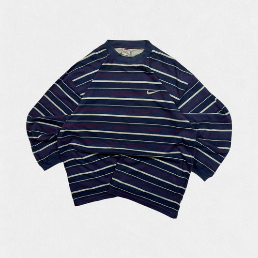 Vintage 90s Nike striped long sleeve tee (XL)