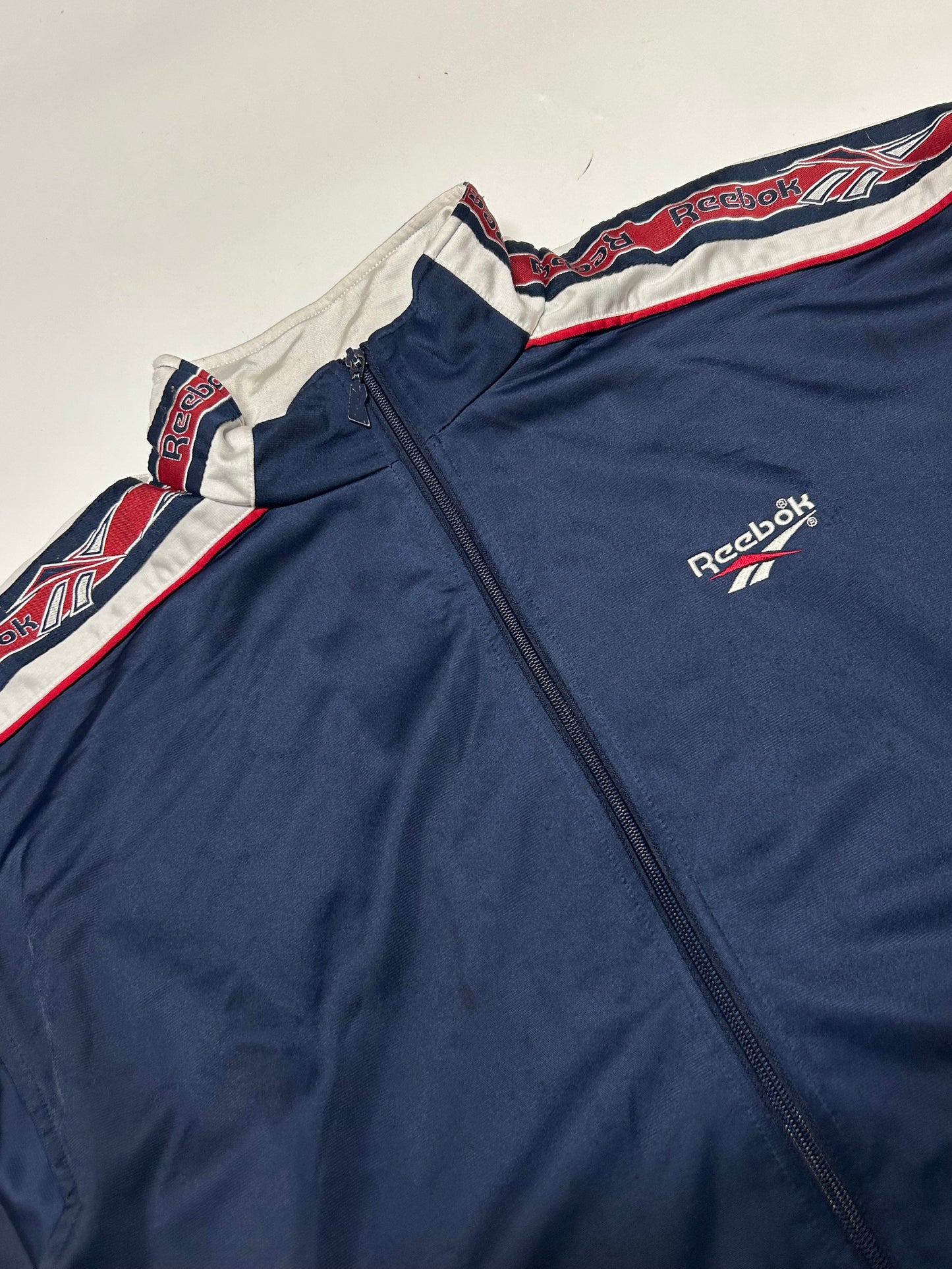 Vintage 90s Reebok side stripe track jacket (M)
