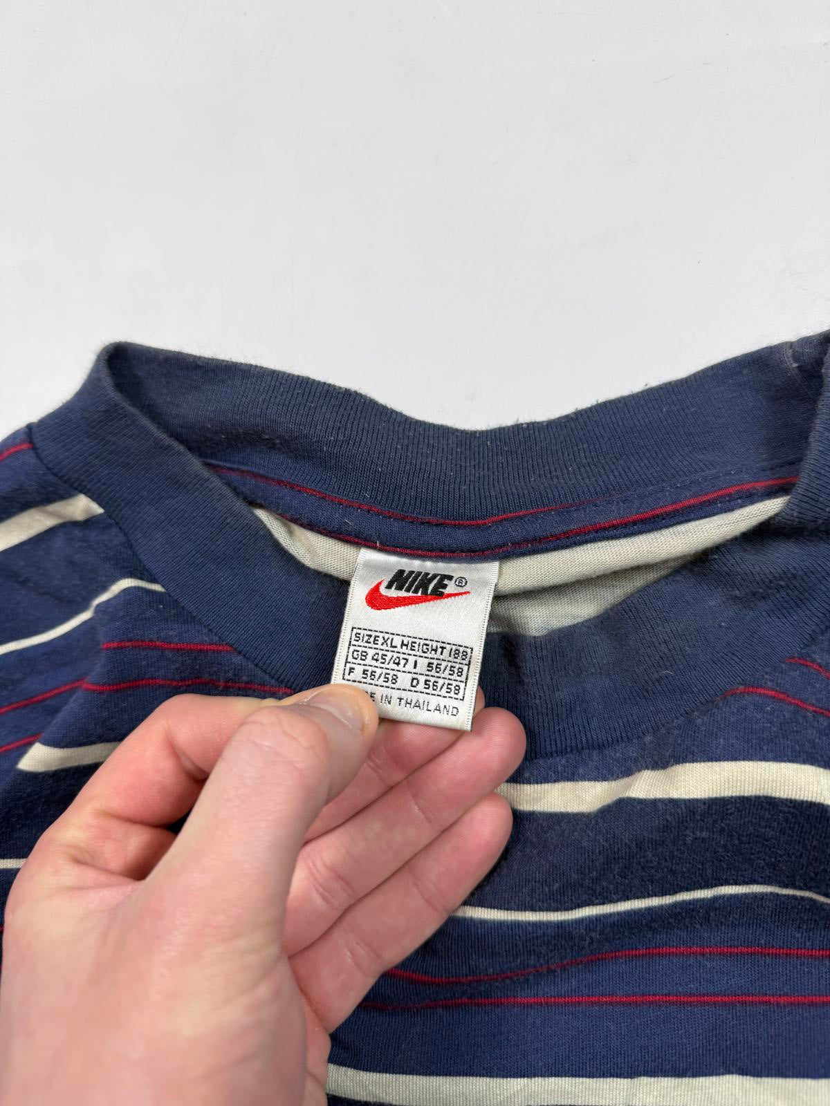 Vintage 90s Nike striped long sleeve tee (XL)