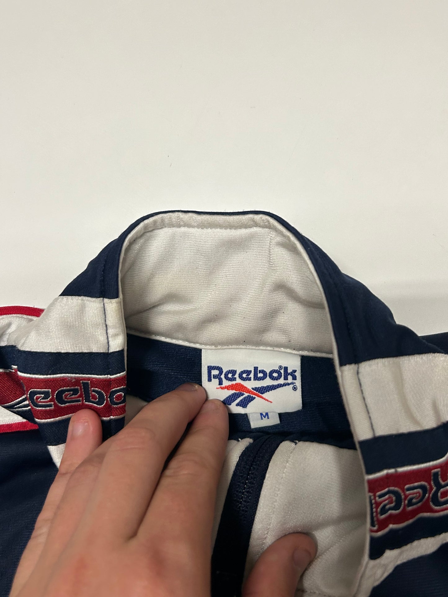 Vintage 90s Reebok side stripe track jacket (M)