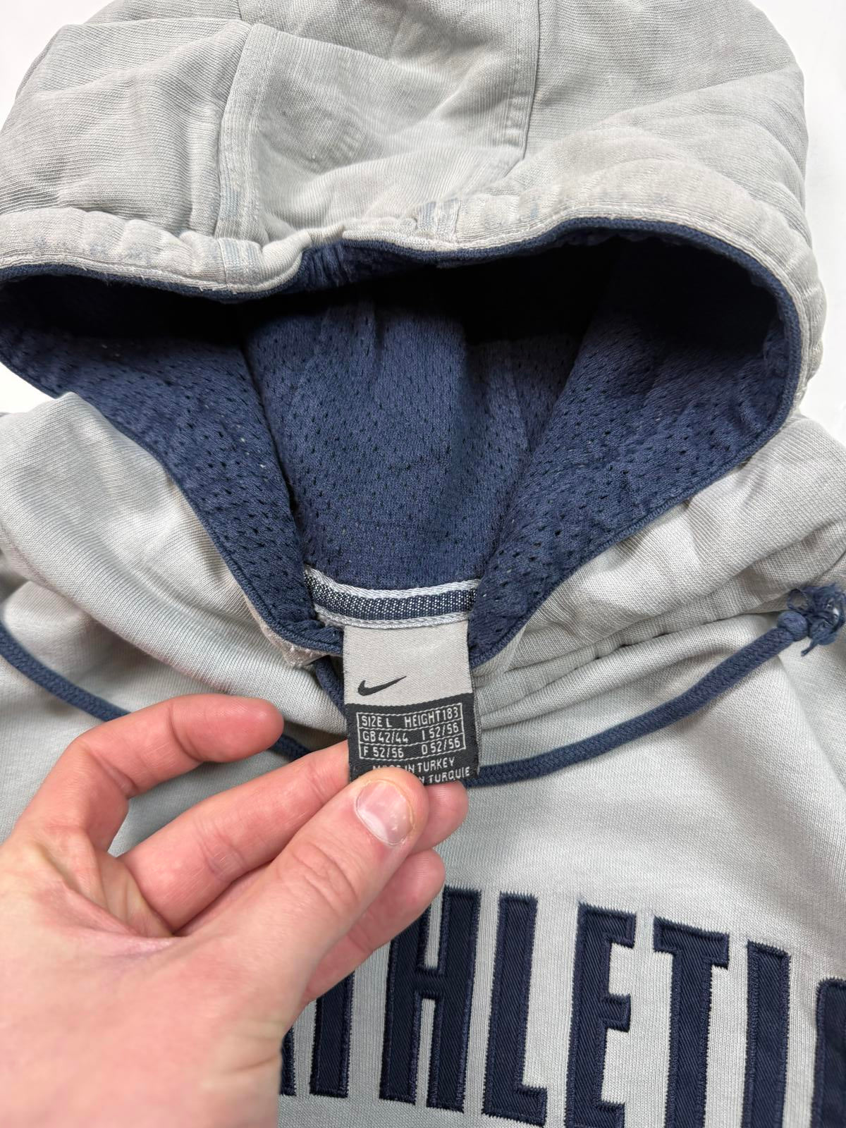 Vintage Nike athletic spell out hoodie (L)