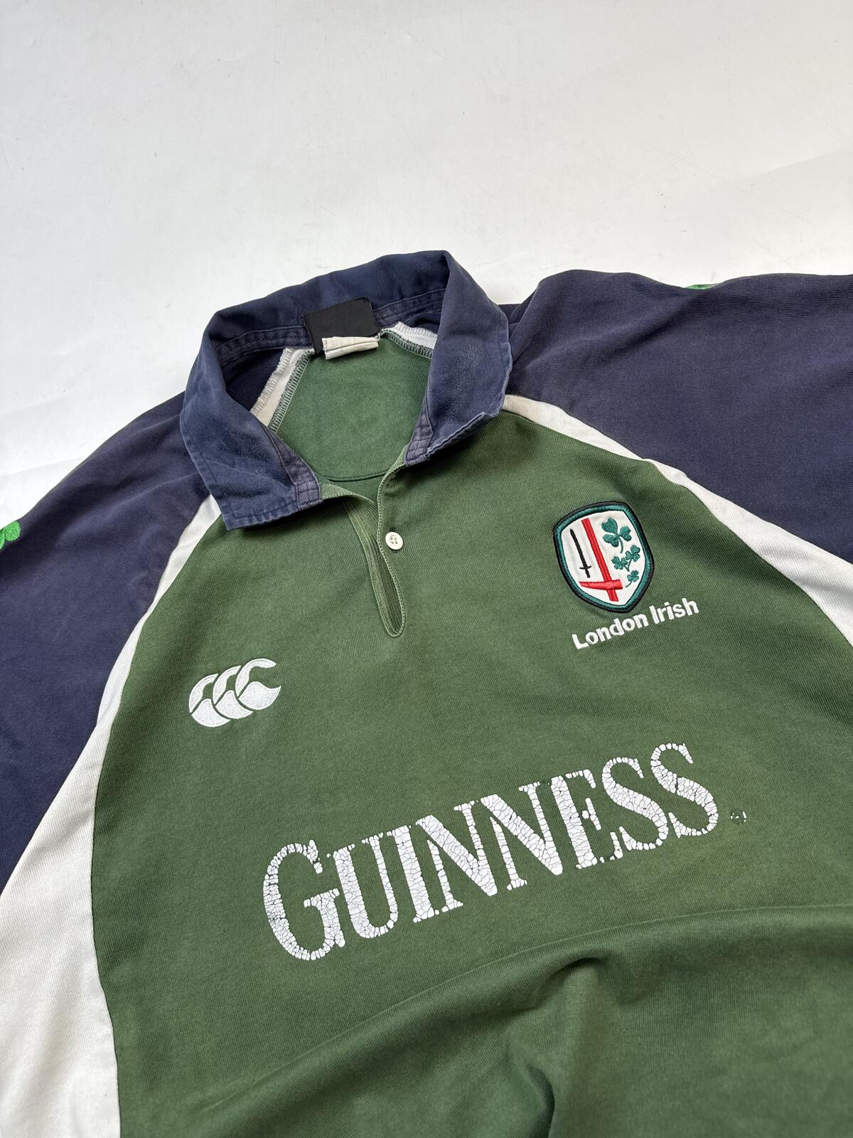 Vintage London Irish 2004/05 Canterbury Guinness rugby shirt (XXL)