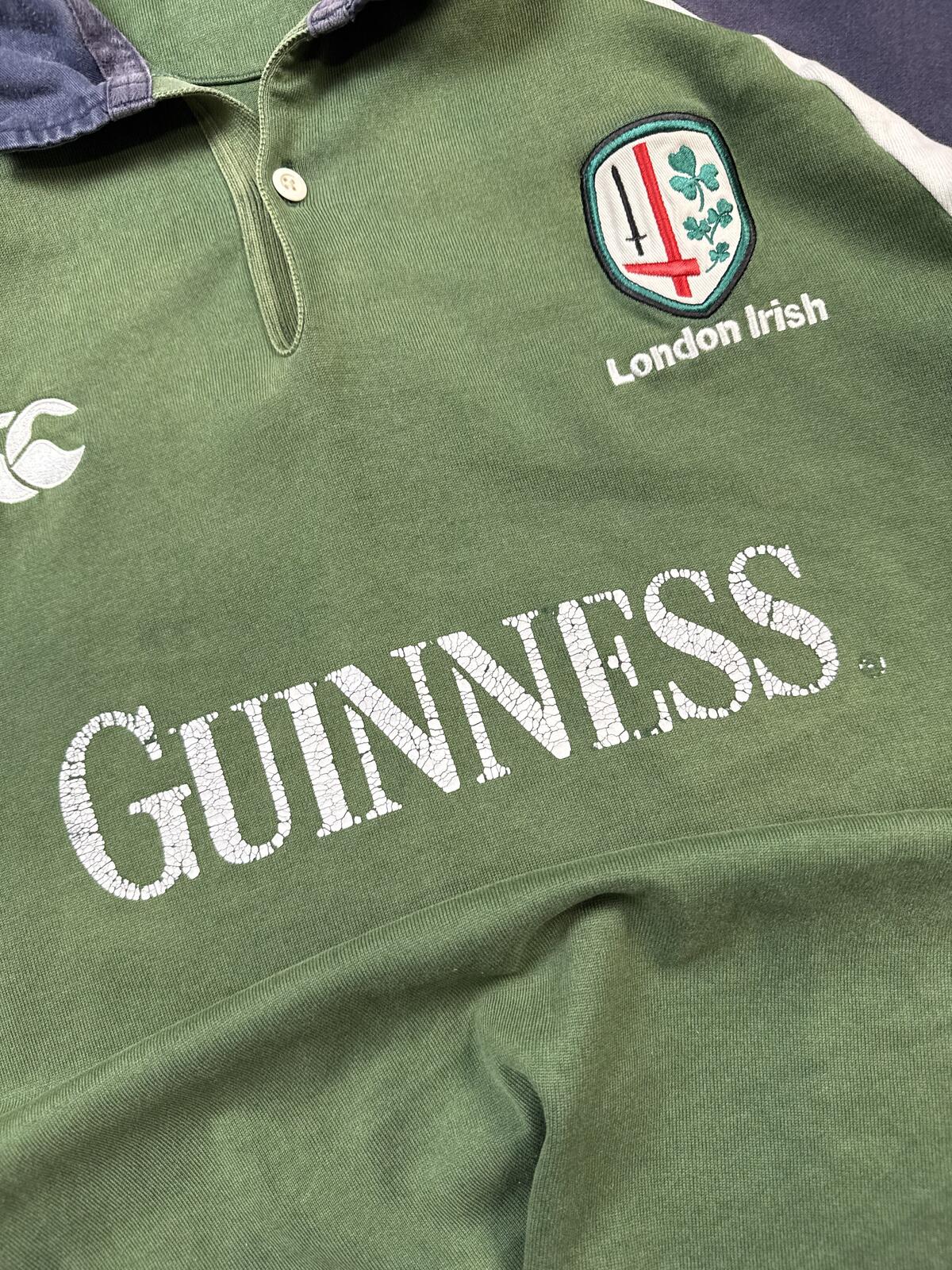 Vintage London Irish 2004/05 Canterbury Guinness rugby shirt (XXL)