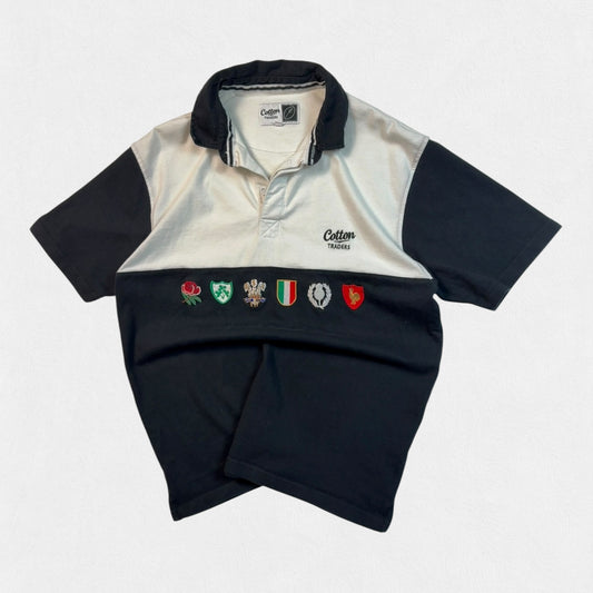 Vintage Cotton Traders six nations rugby polo shirt (L)