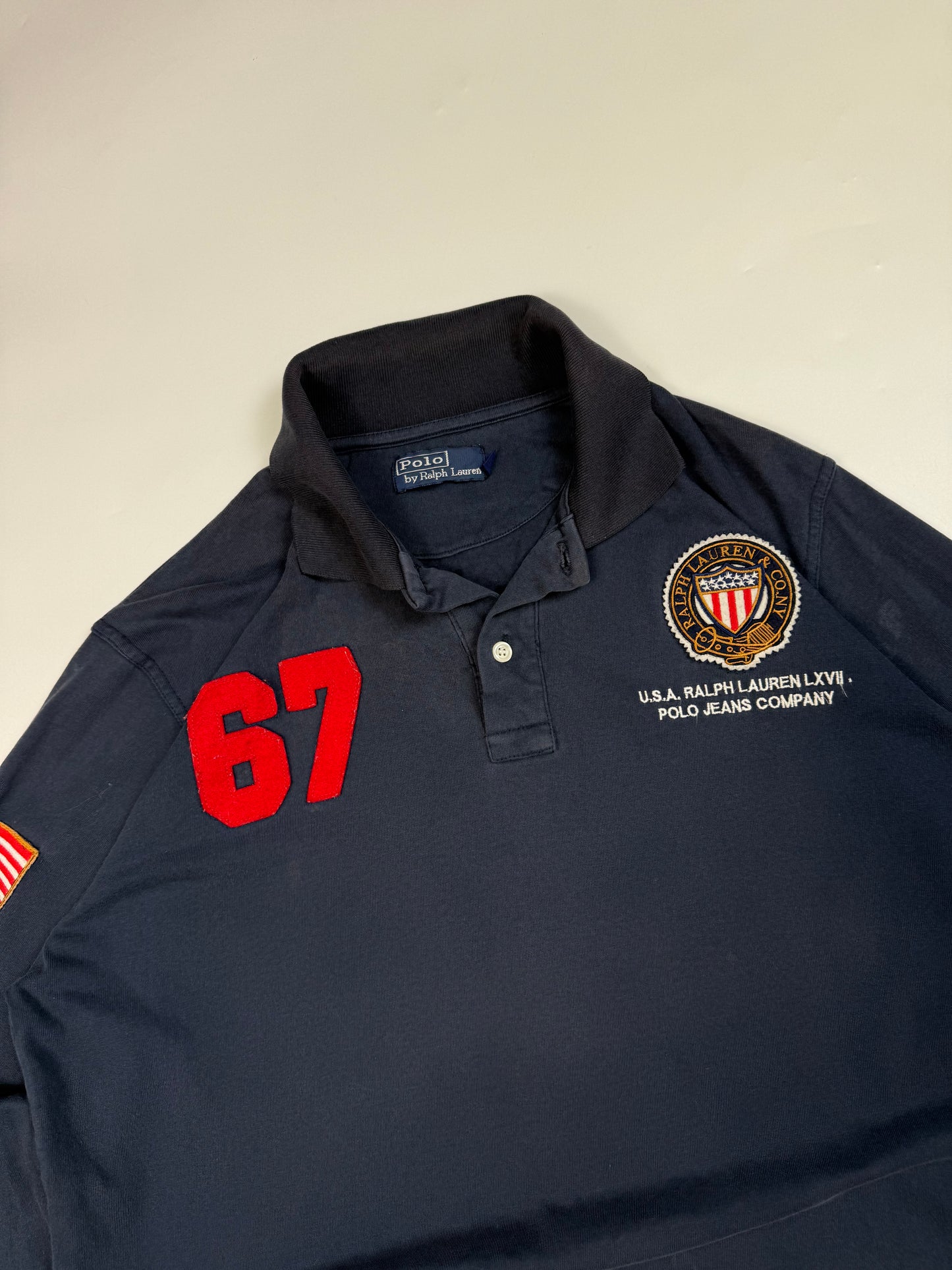 Vintage Ralph Lauren polo jeans co l/s polo shirt (L)