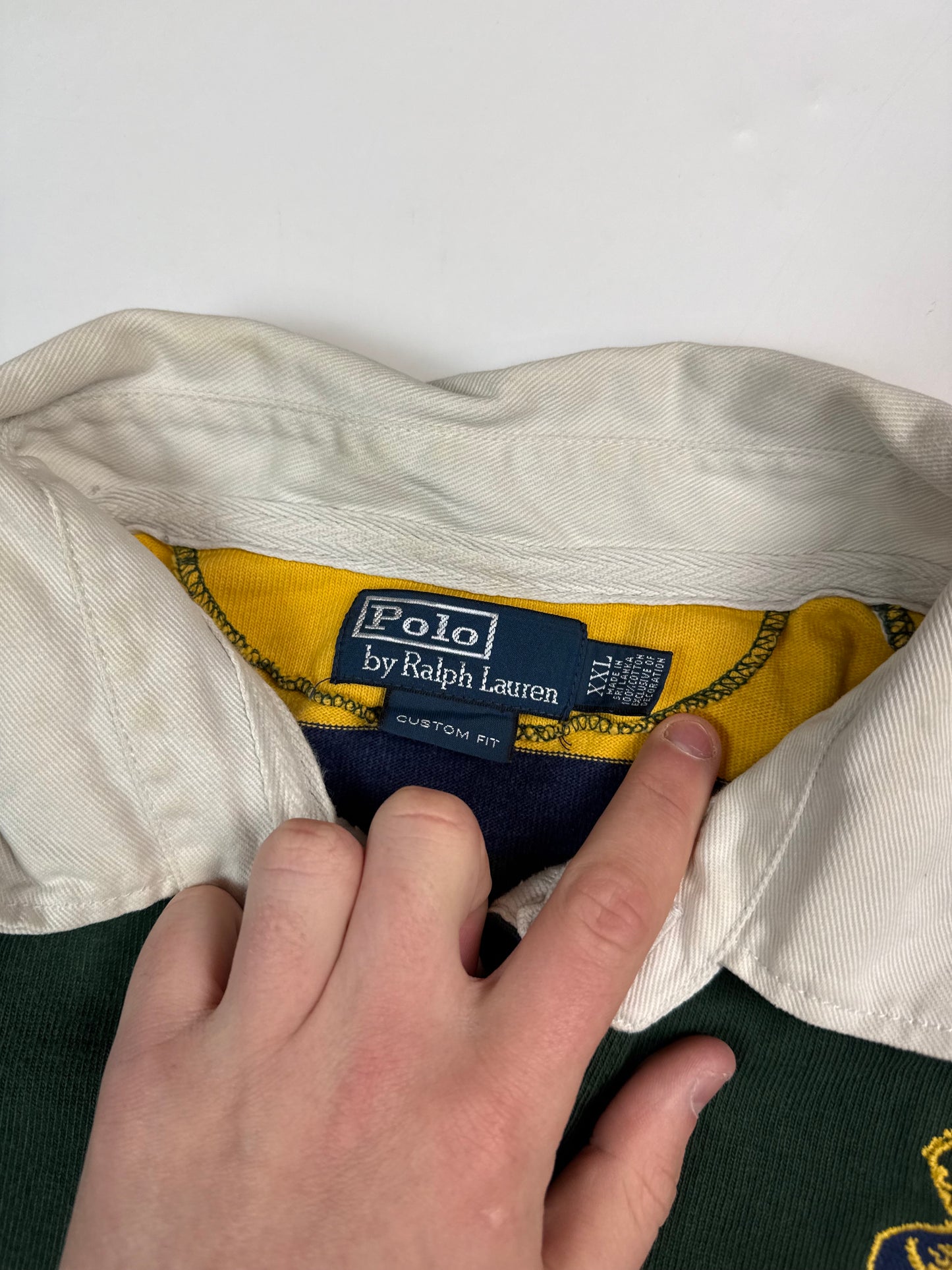 Vintage Polo Ralph Lauren crest rugby polo shirt (XXL)