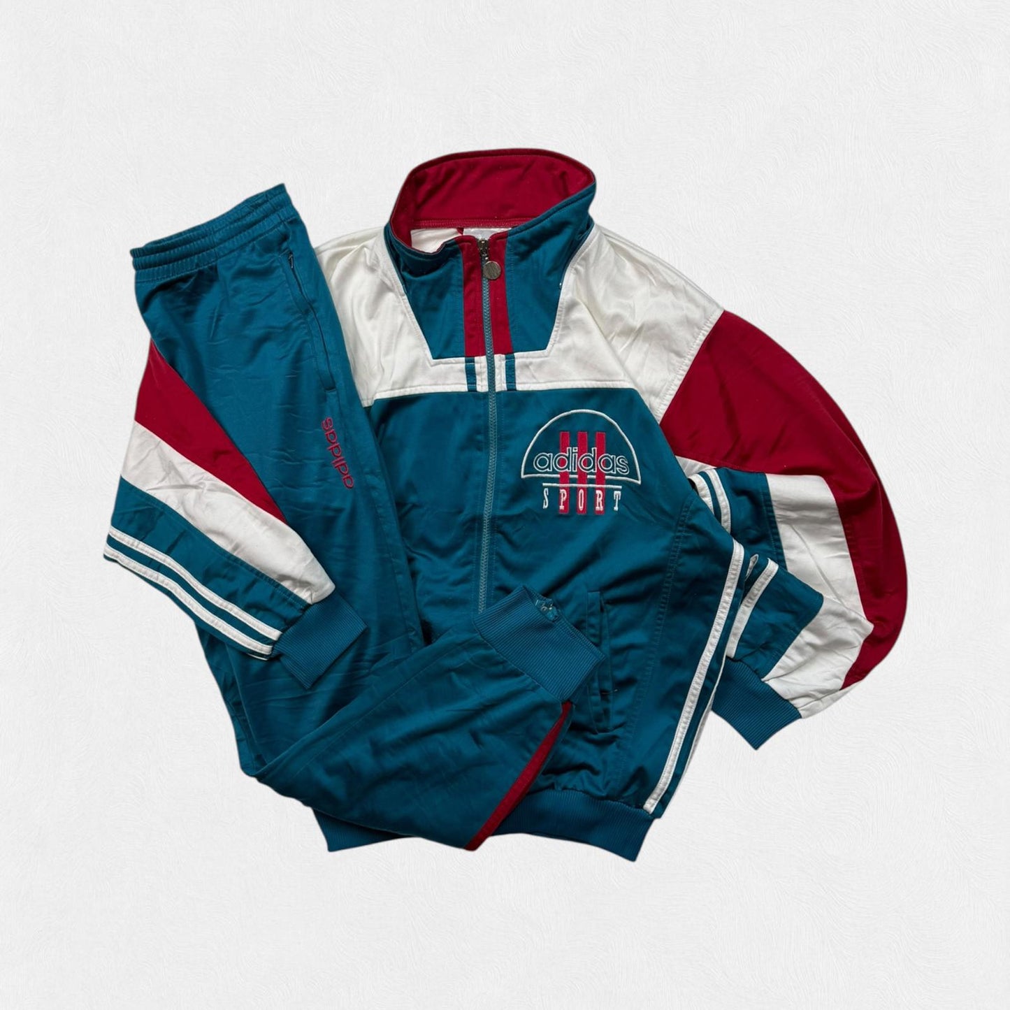 Vintage 90s adidas originals colour block tracksuit (S)