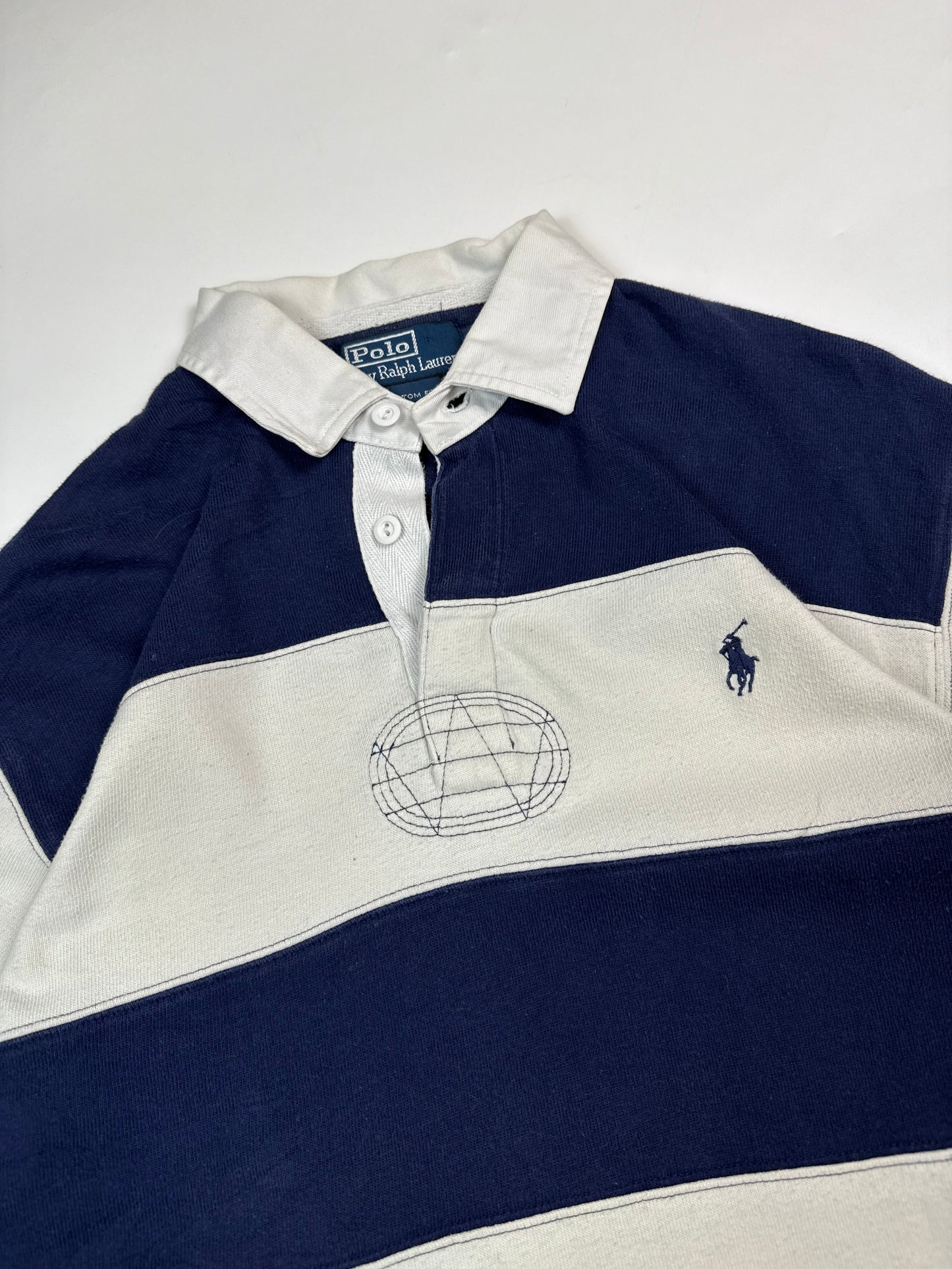 Vintage Polo Ralph Lauren striped rugby polo shirt (M)