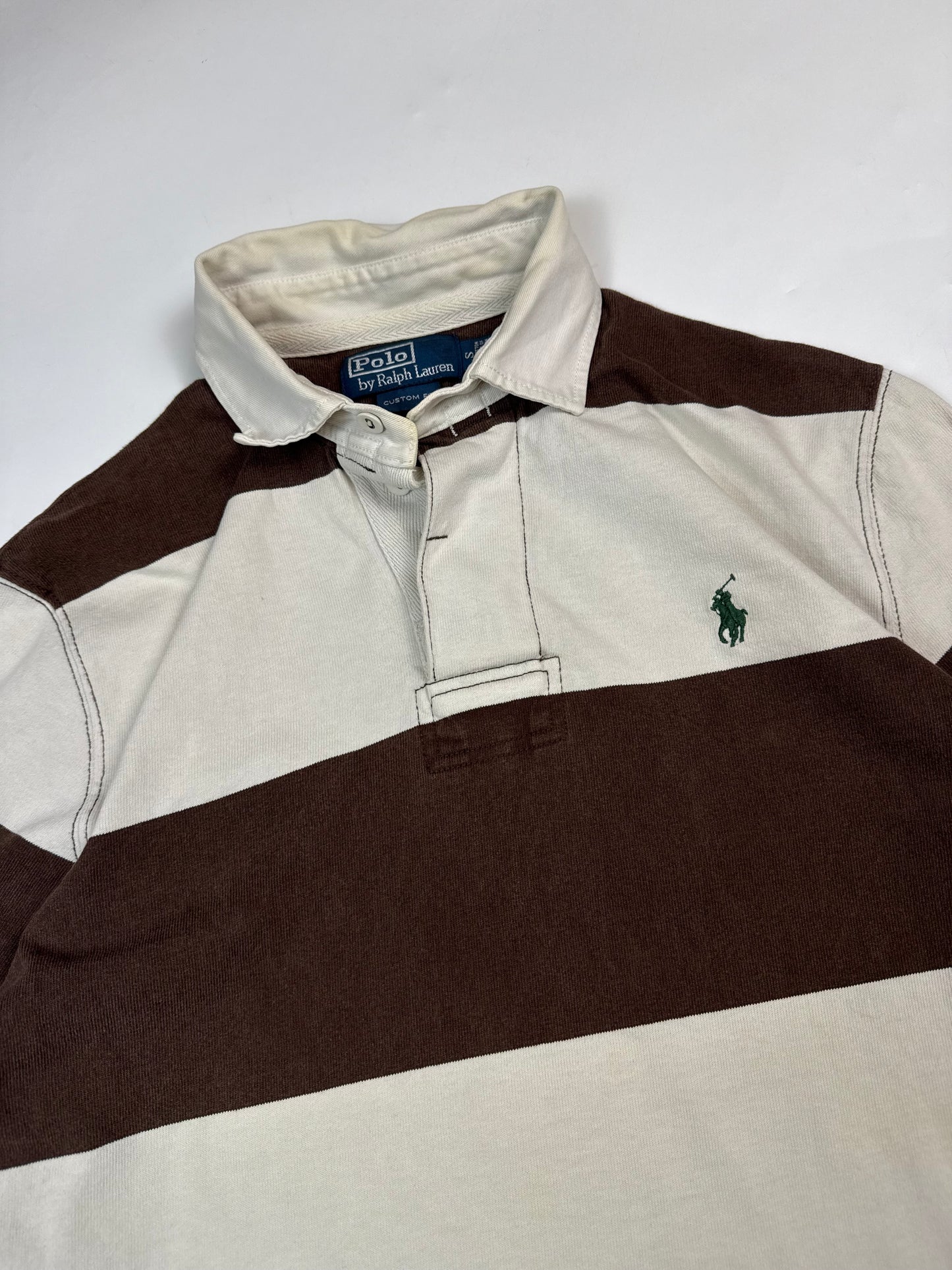 Vintage Polo Ralph Lauren striped rugby polo shirt (S)