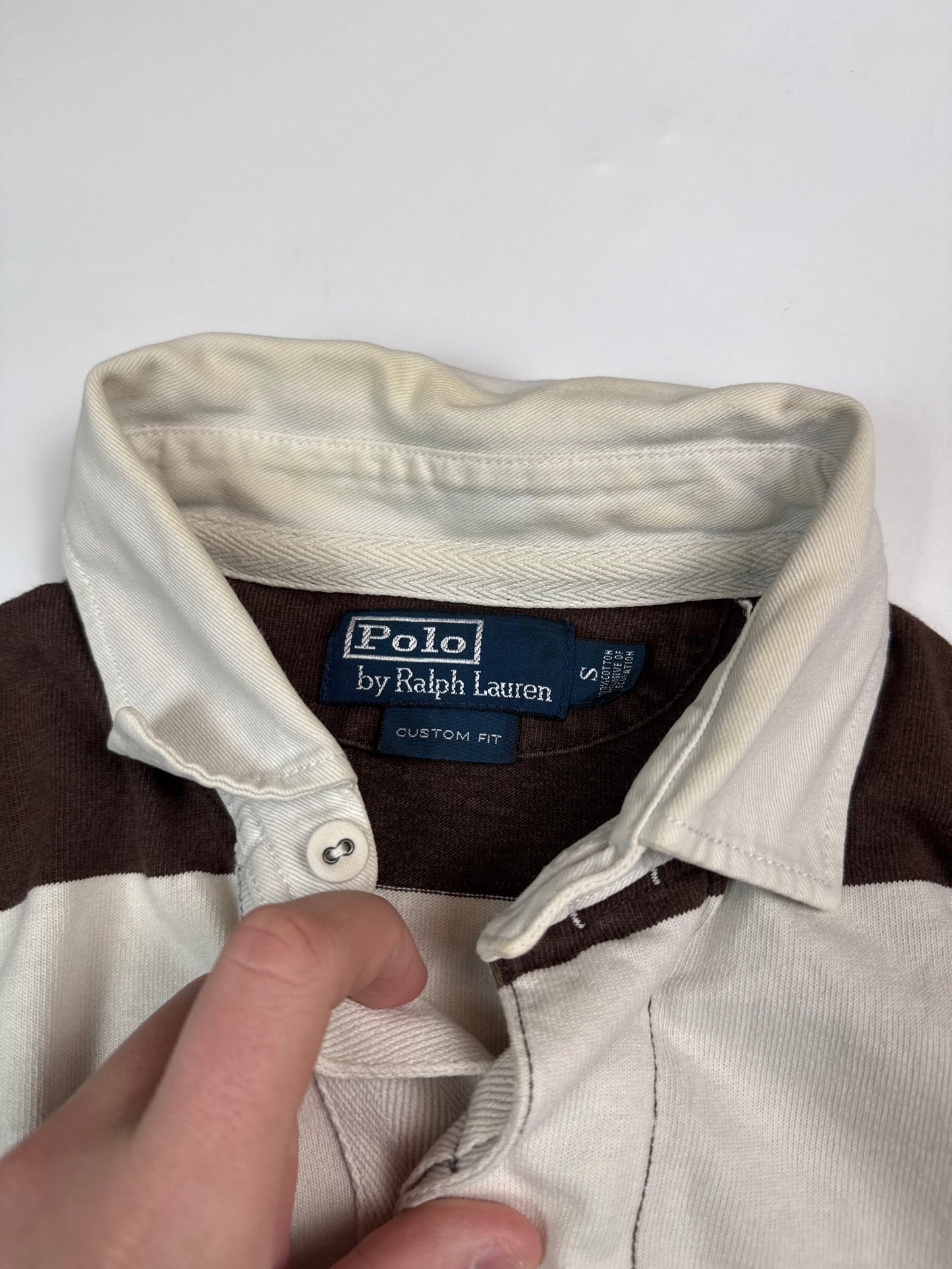 Vintage Polo Ralph Lauren striped rugby polo shirt (S)