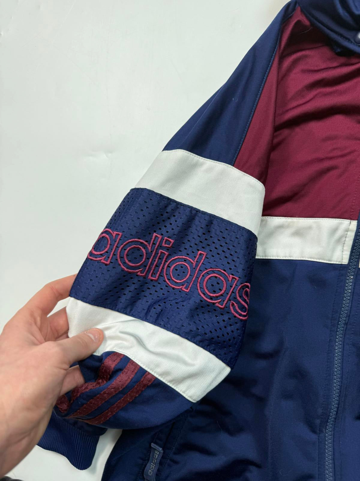 Vintage 90s adidas originals colour block track jacket (M)
