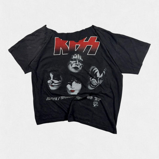 Vintage 90s Kiss 1996/97 Alive tour distressed band tee (XL)