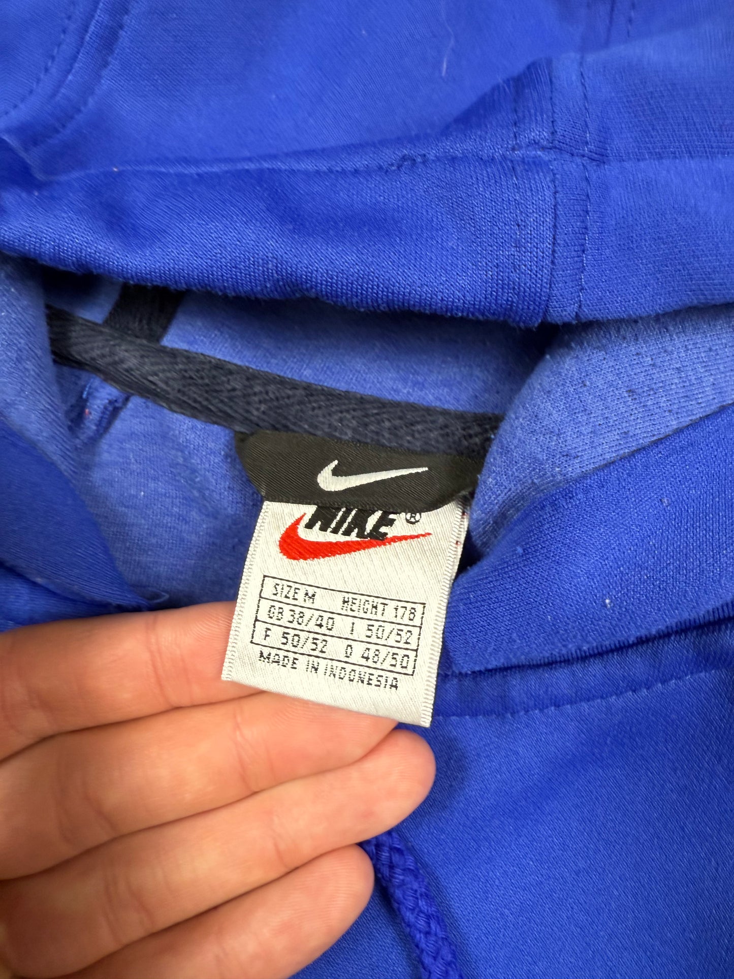 Vintage 90s Nike spell out zip up hoodie (M)