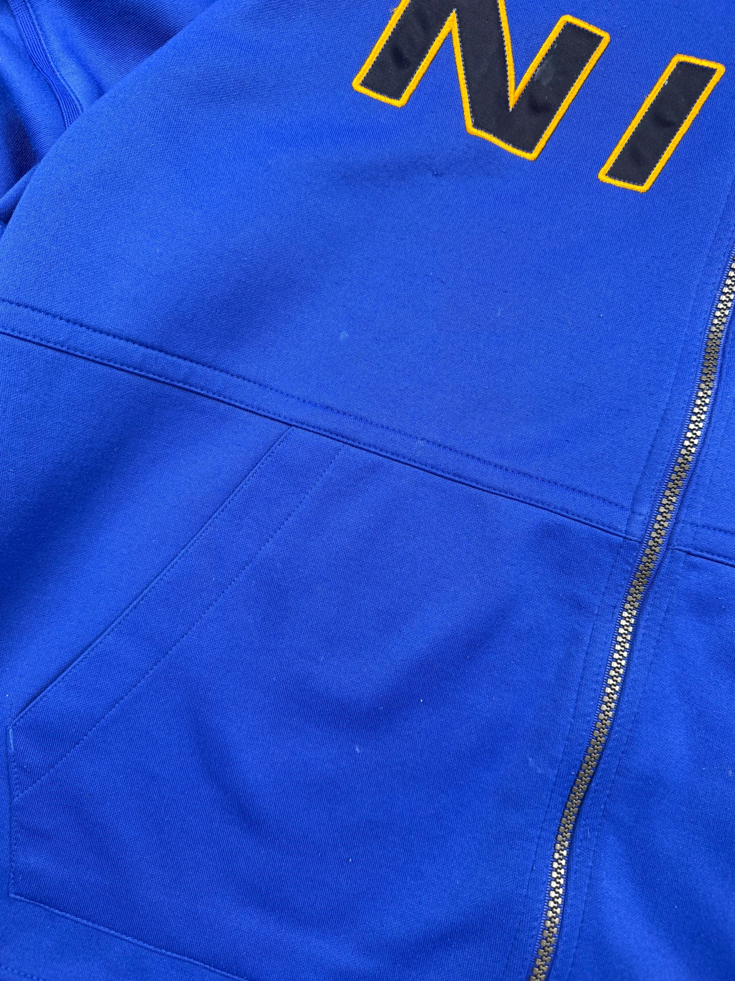 Vintage 90s Nike spell out zip up hoodie (M)