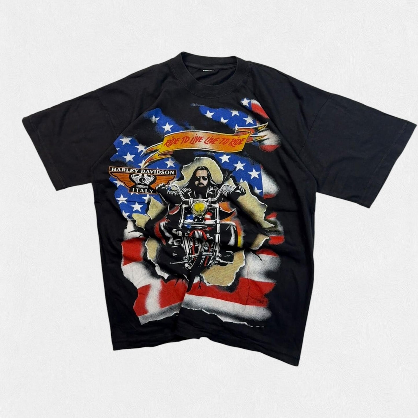 Vintage Harley Davidson Italy 1996 graphic tee (L)